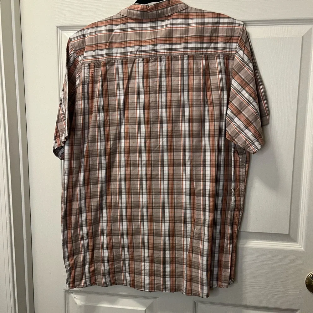 The North Face Men's Casual Plaid Shirt -‎ Brown and White